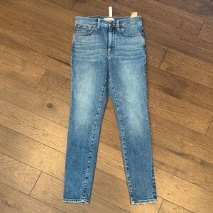 Madewell 11” High Rise Skinny Jeans Size 28 NWT Medium/Light Wash
